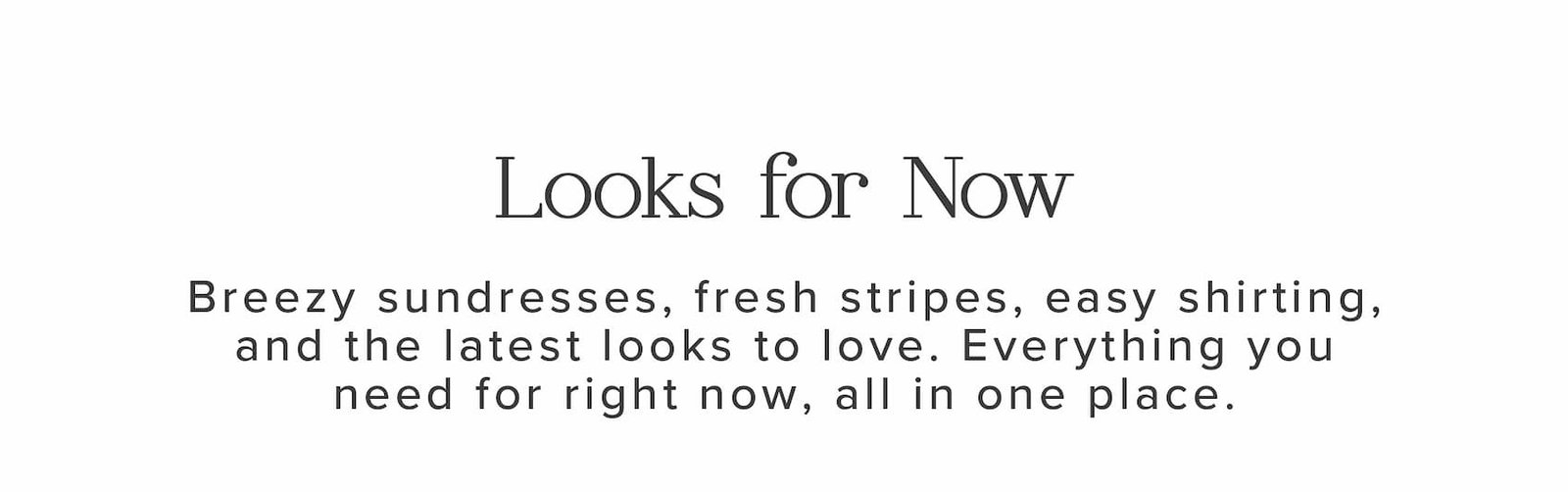 Looks for now
