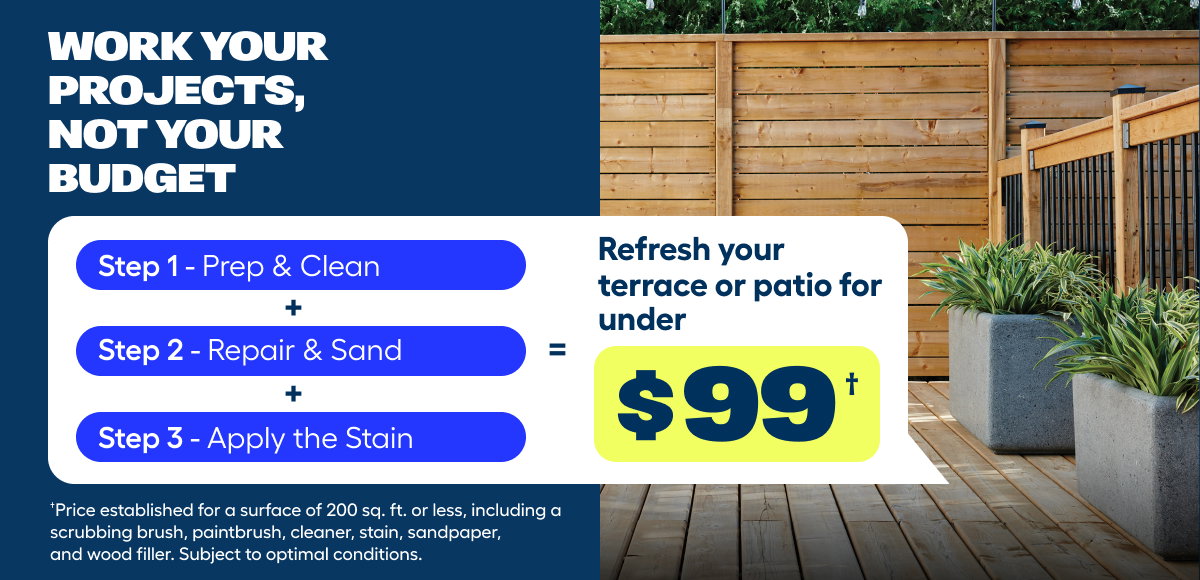 Stain: Refresh your terrace or patio for under $99