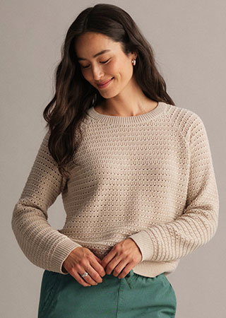Sunwashed Openwork Sweater