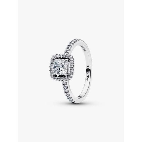 Bague Halo Carré Scintillant
