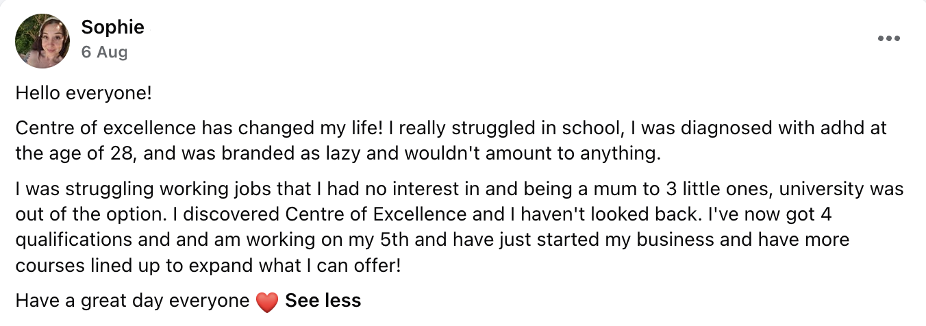 Student story from social media