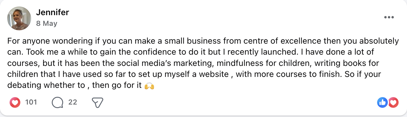 Student story from social media