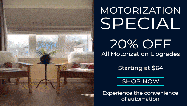Extra 20% off all motorization upgrades