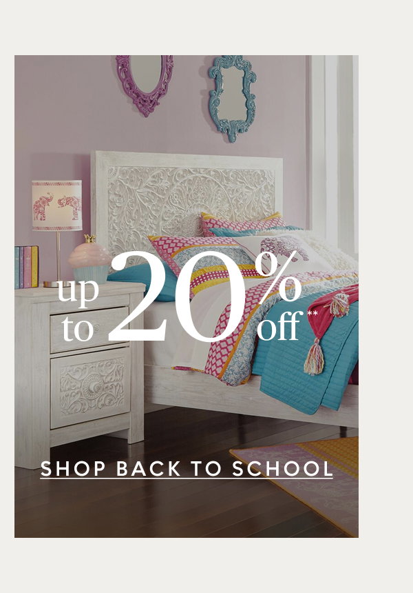 Back to school up to 20% off**