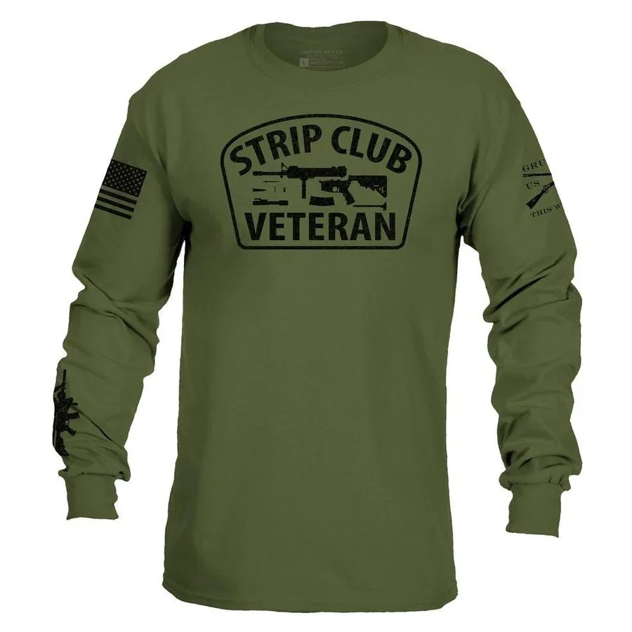 Image of Strip Club Veteran Long Sleeve - Military Green