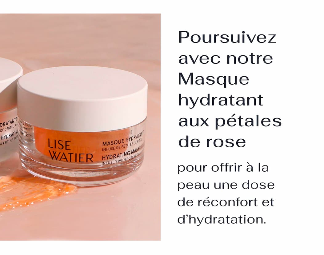 Masque hydratant infusé de pétales de rose