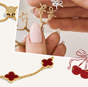 Signature Clover Collection Red Clover Bracelet In Gold Plating