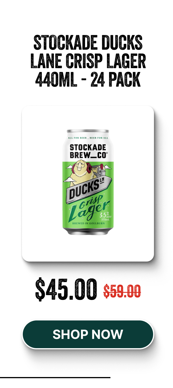 Stockade Ducks Lane Crisp Lager – 24 Pack