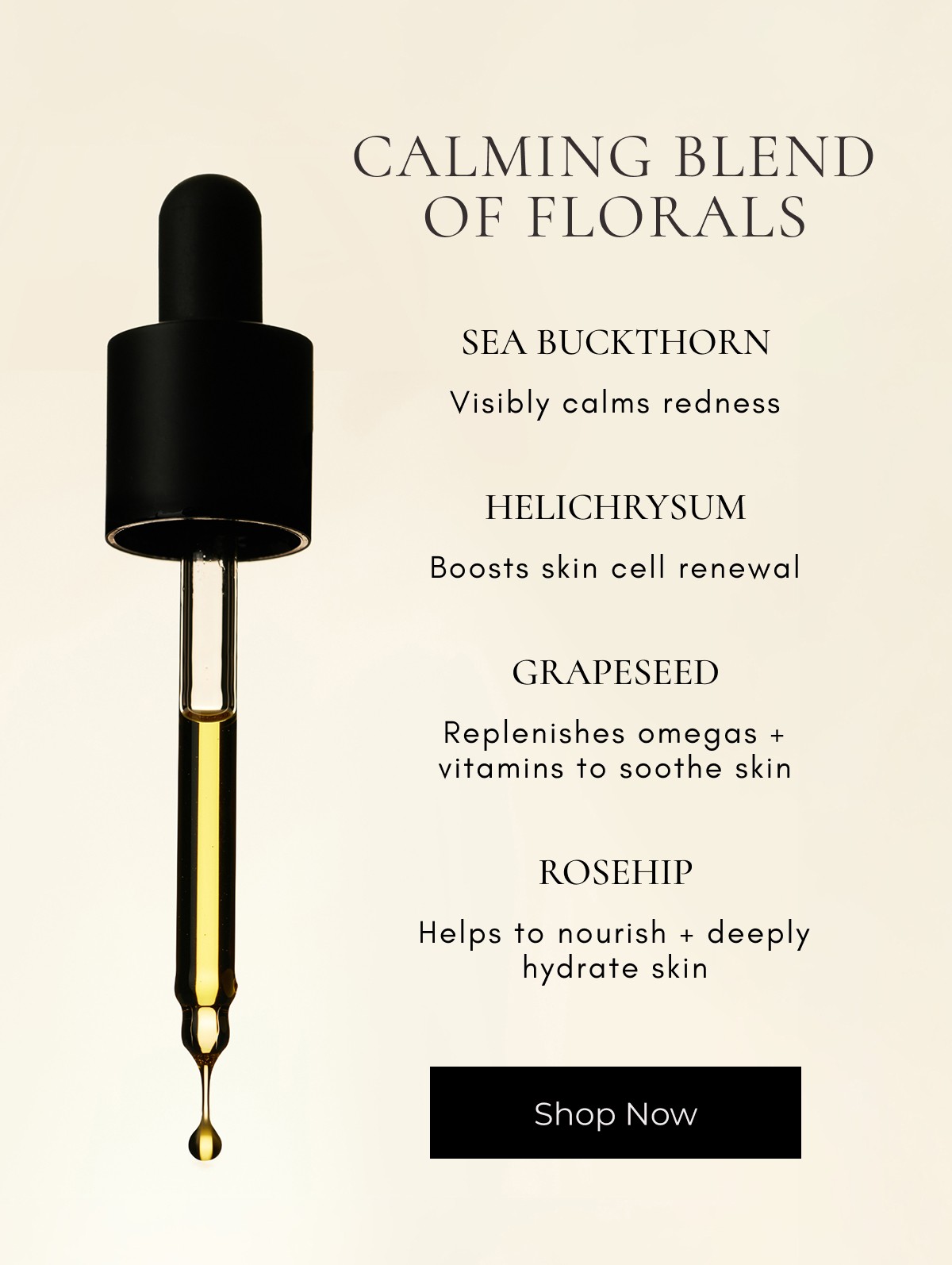 Calming blend of florals