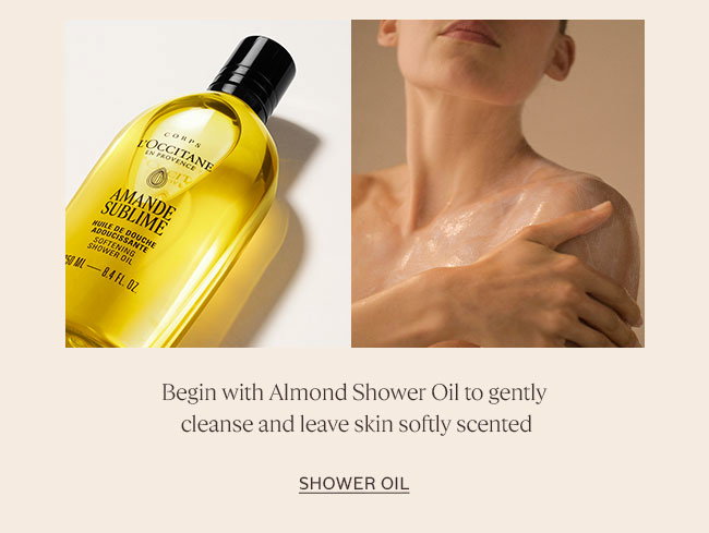 ALMOND SHOWER OIL | GENTLY CLEANSES & LEAVES SKIN SOFTLY SCENTED