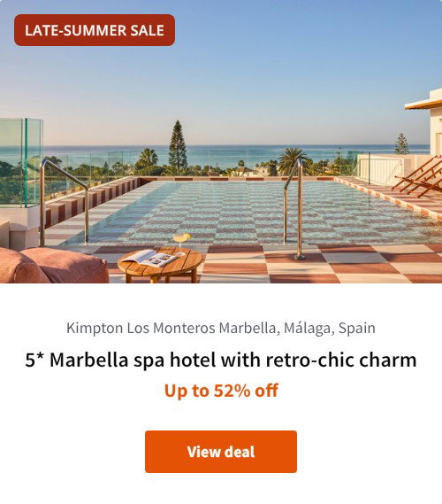 5* Marbella spa hotel with retro-chic charm