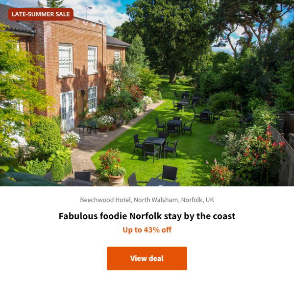 Fabulous foodie Norfolk stay by the coast