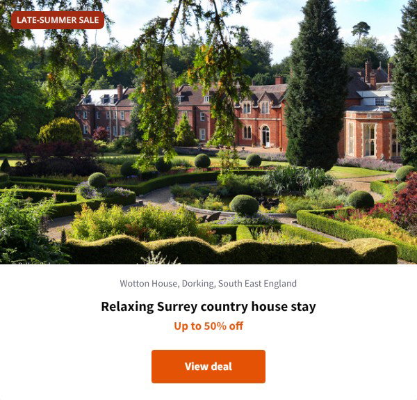 Relaxing Surrey country house stay