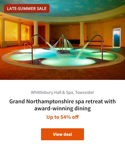 Grand Northamptonshire spa retreat with award-winning dining