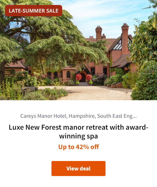 Luxe New Forest manor retreat with award-winning spa