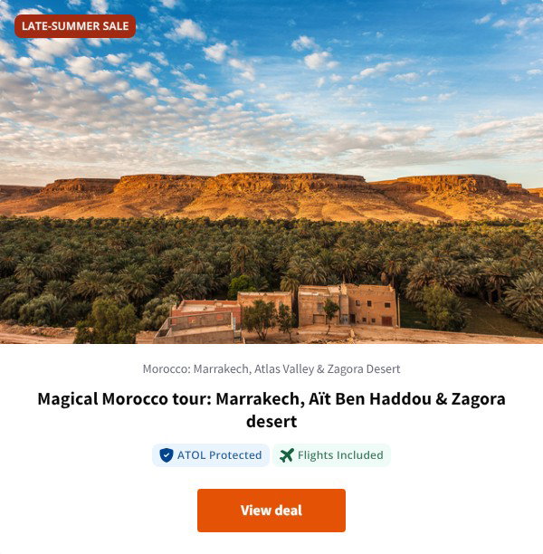 Magical Morocco tour: Marrakech, Aït Ben Haddou & Zagora desert