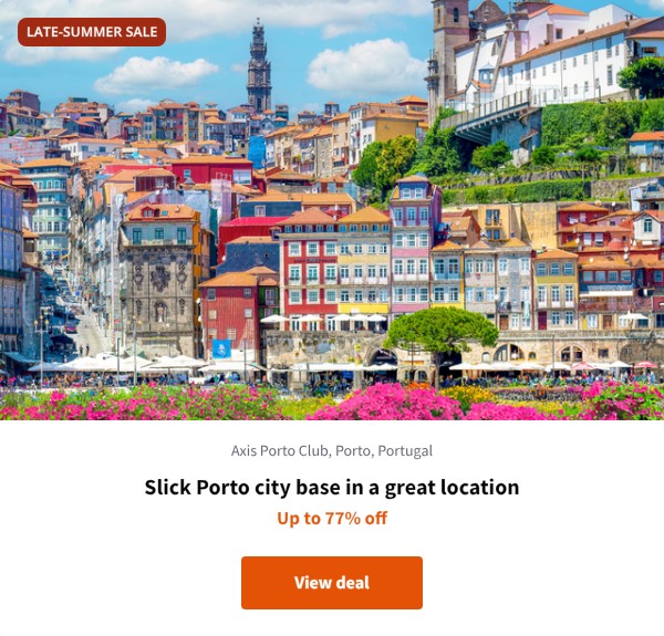 Slick Porto city base in a great location