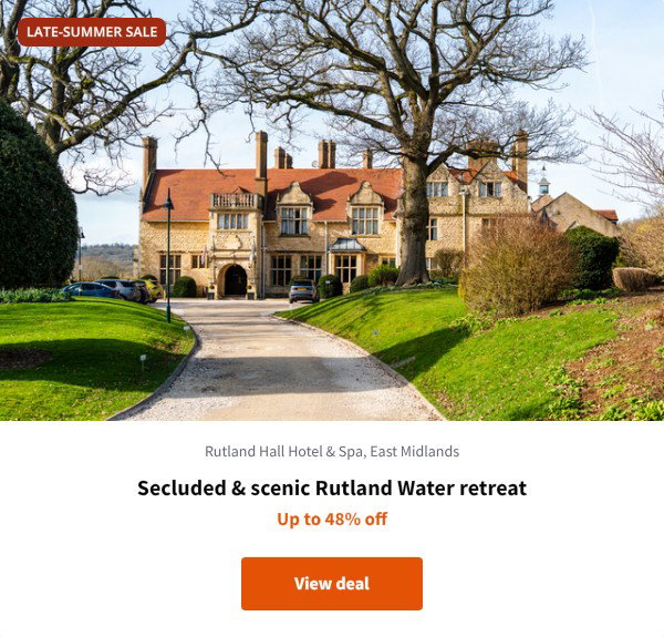 Secluded & scenic Rutland Water retreat