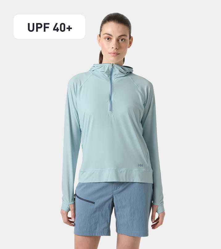 Shine Solen Half-Zip Sun Hoodie Dame