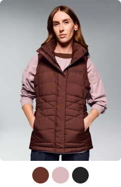 Women's Winterburn Hooded Down Vest - Cocoa