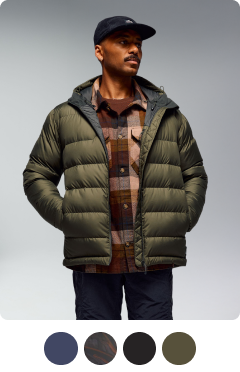 Men's Epiq Hooded Down Jacket - Light Moss