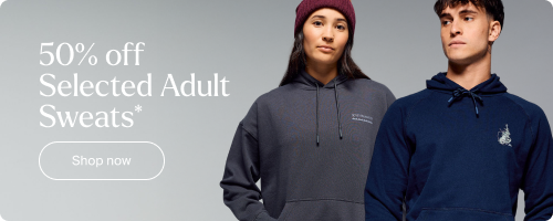 50% off Selected Adult Sweats*
