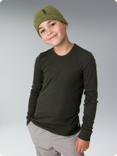 Kids' KMDCore Long Sleeve Top - Light Moss
