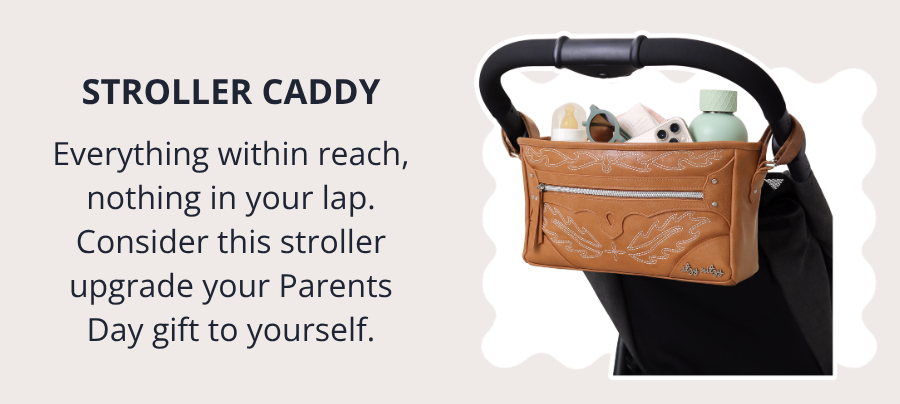 Featured Today - Stroller Caddy - Handy Stroller Storage in Saddle