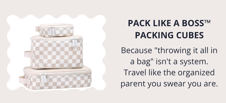 Featured Today - Pack Like A Boss™ Packing Cubes in Taupe Checkerboard