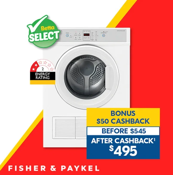 Fisher & Paykel 6kg Sensor Vented Dryer