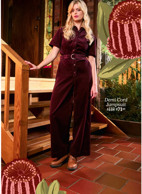 Demi Cord Jumpsuit was $118 now $71.20