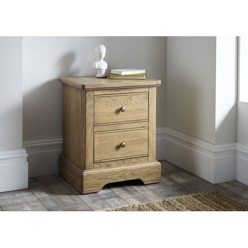 Bordeaux Oak 2 Drawer Bedside