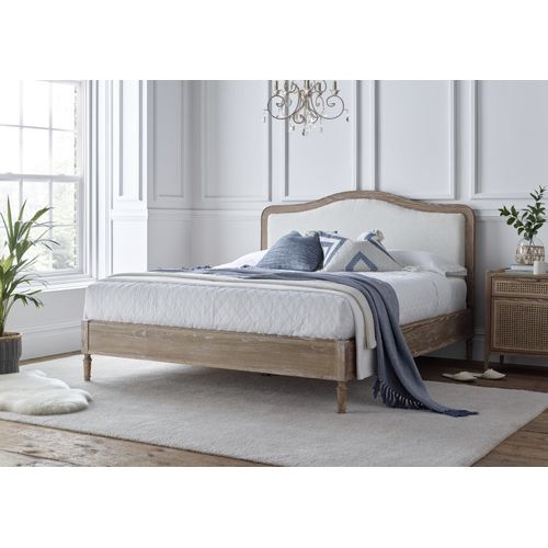 Lille Oak Upholstered Bed Frame