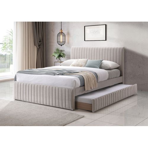 Bexley Natural Oat Upholstered Bed Frame Only