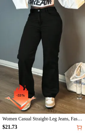 Women Casual Straight-Leg Jeans...