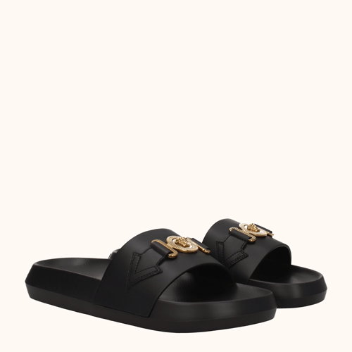 Versace Slippers and Clogs Men Leather Black