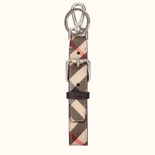 Burberry Keychain Women Fabric Beige/Brown