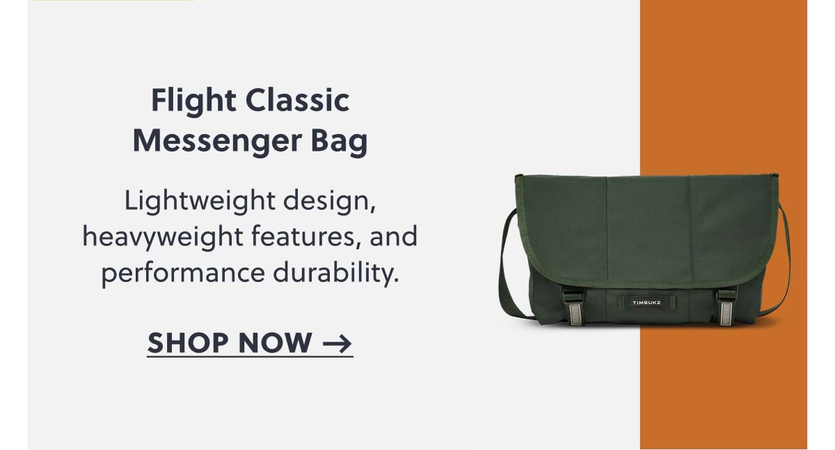 Flight Classic Messenger Bag | Lightweight design, heavyweight features, and performance durability. Shop now →