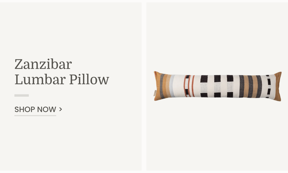 Zanzibar Lumbar Pillow - Granite