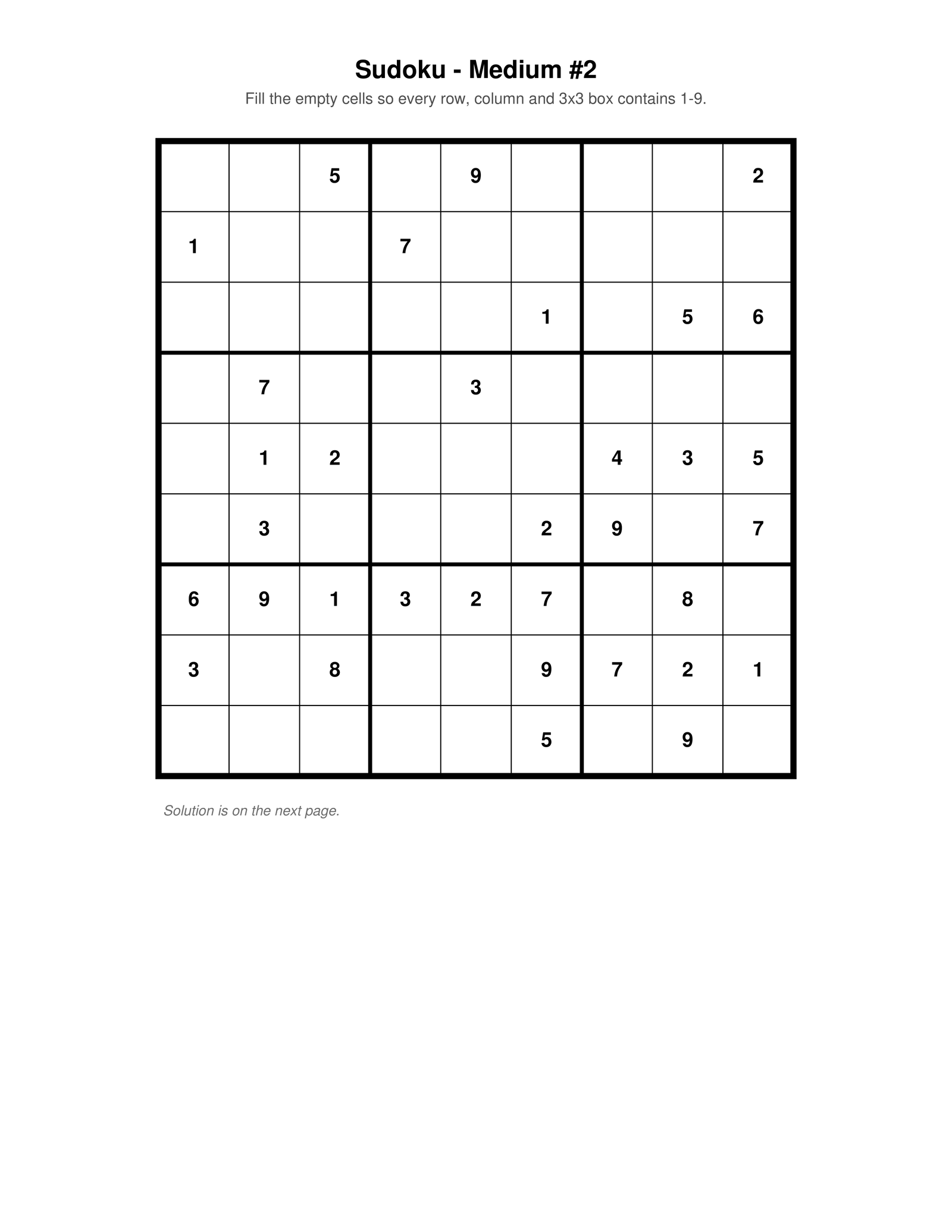 Sudoku Medium #2