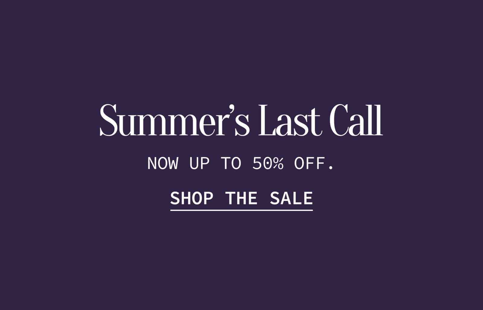 Summer’s Last Call