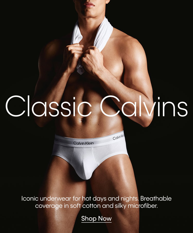 Classic Calvins | Iconic underwear for hot days and nights. Breathble coverage in soft cotton and silky microfiber. | Shop Now