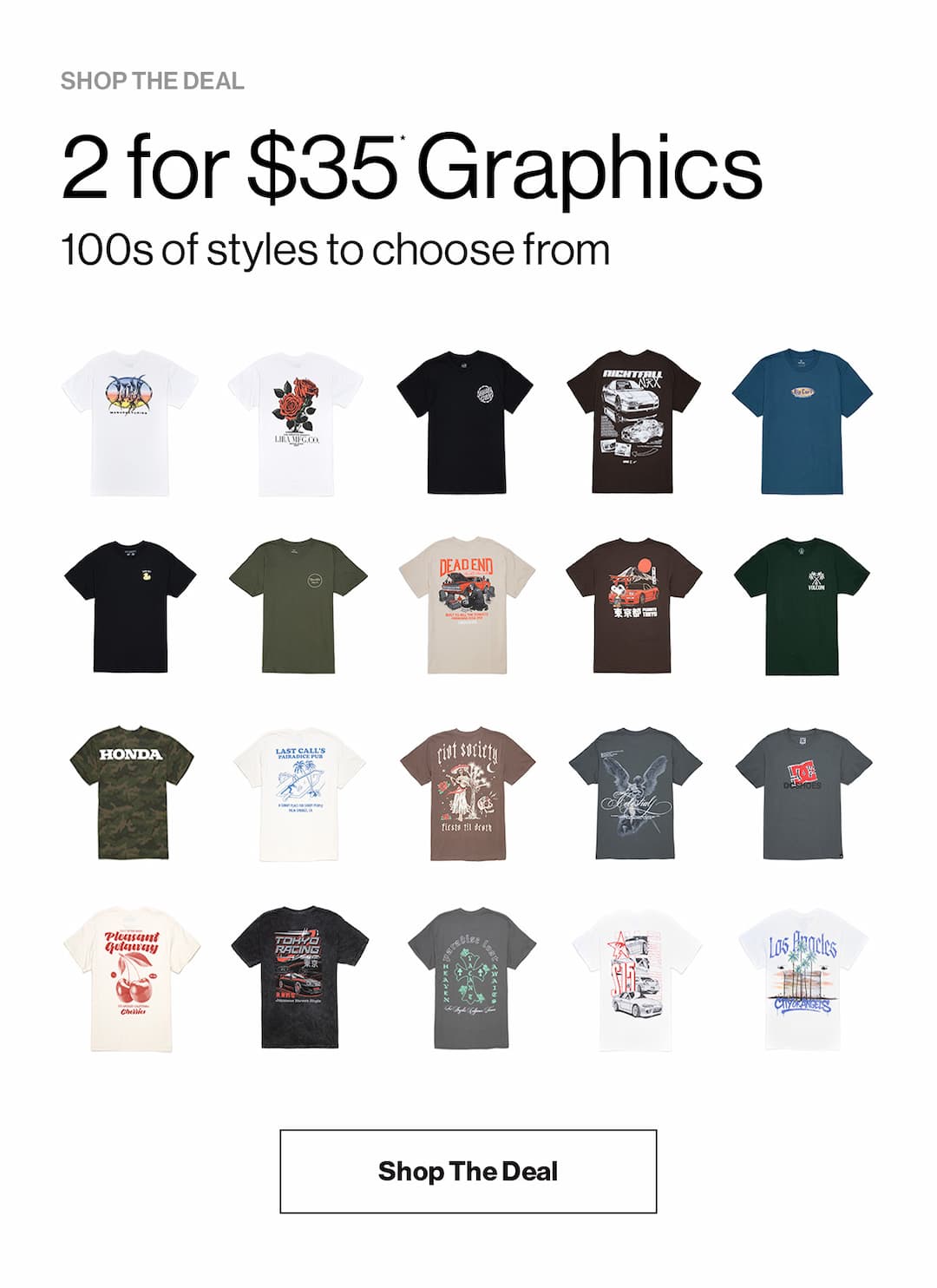 2 for $35 Graphic Tees