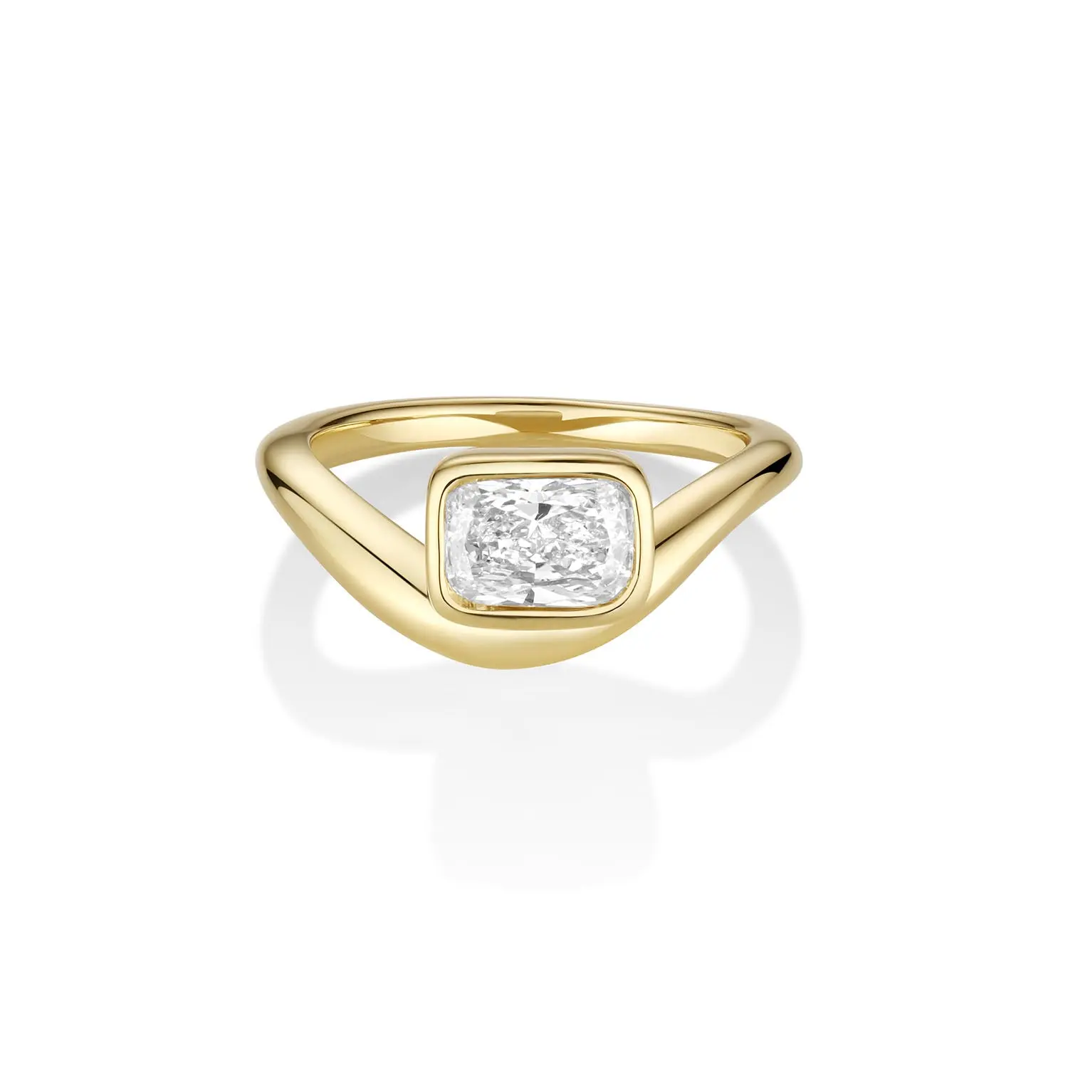 Image of Mila Cushion Wave Ring
