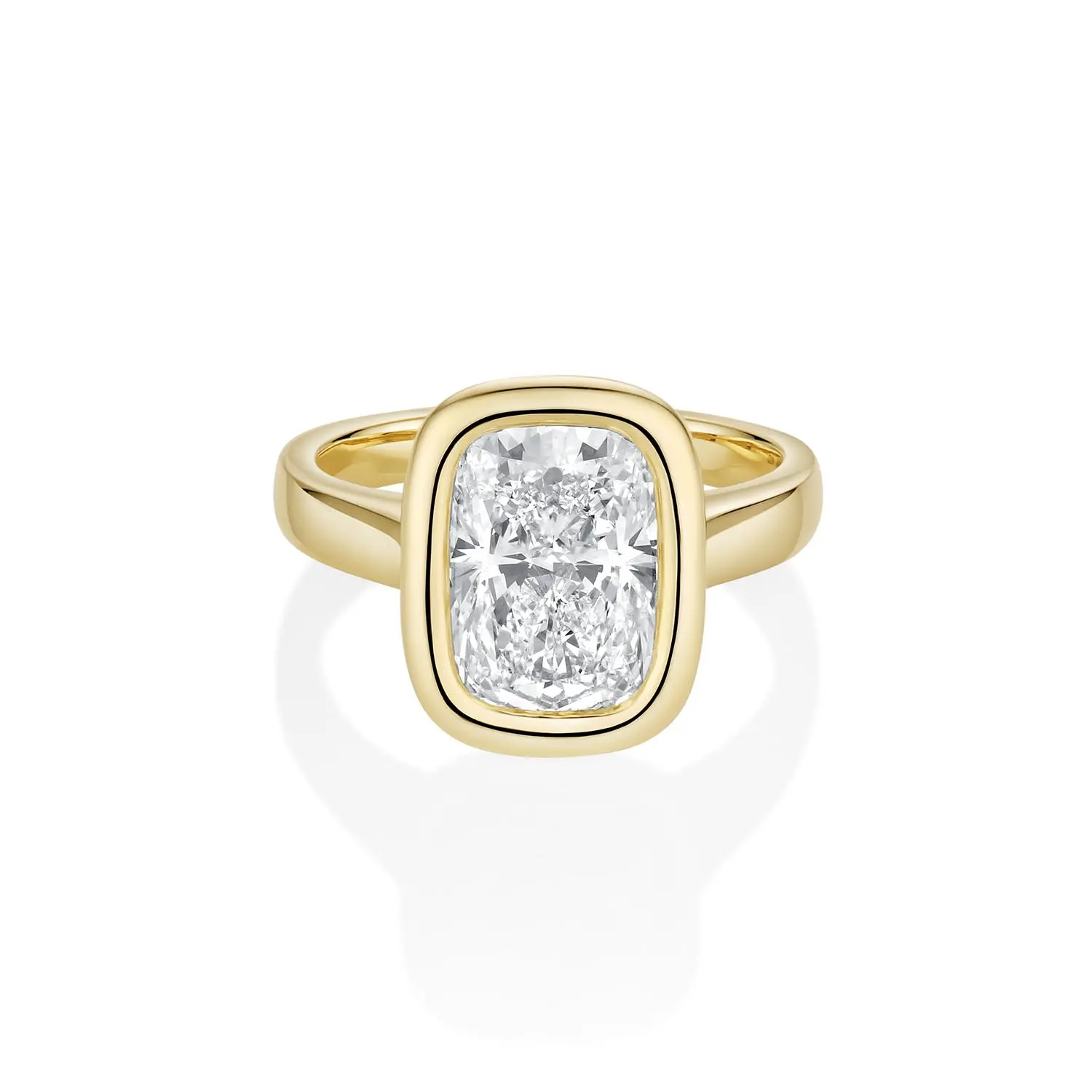Image of The Stevie Bezel Cushion Engagement Ring