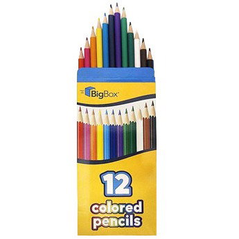 BigBox Pre-Sharpened Colored Pencils - 12 Pack