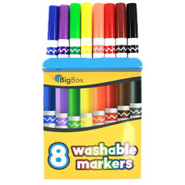 BigBox Washable Broad-Tip Markers, 8ct