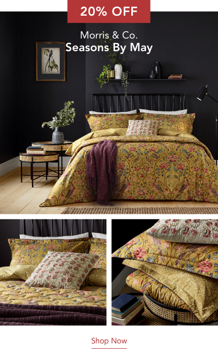 20% Off Morris & Co Seasons By May Bedding in Saffron