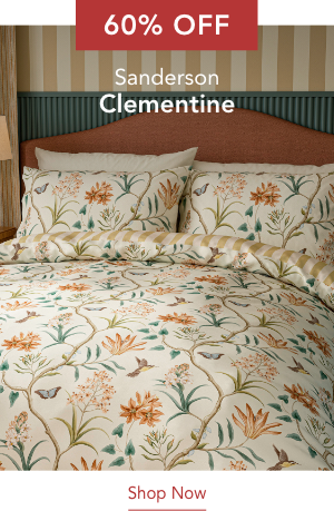 60% Off Sanderson Clementine Bedding in Ochre/Conch