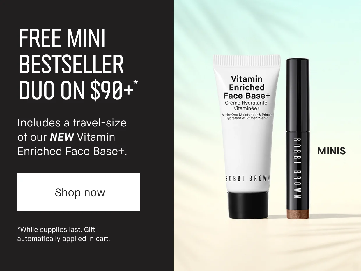 FREE MINI BESTSELLER DUO ON $90+* | Includes a travel-size of our NEW Vitamin Enriched Face Base+. | Shop now | *While supplies last. Gift automatically applied in cart.